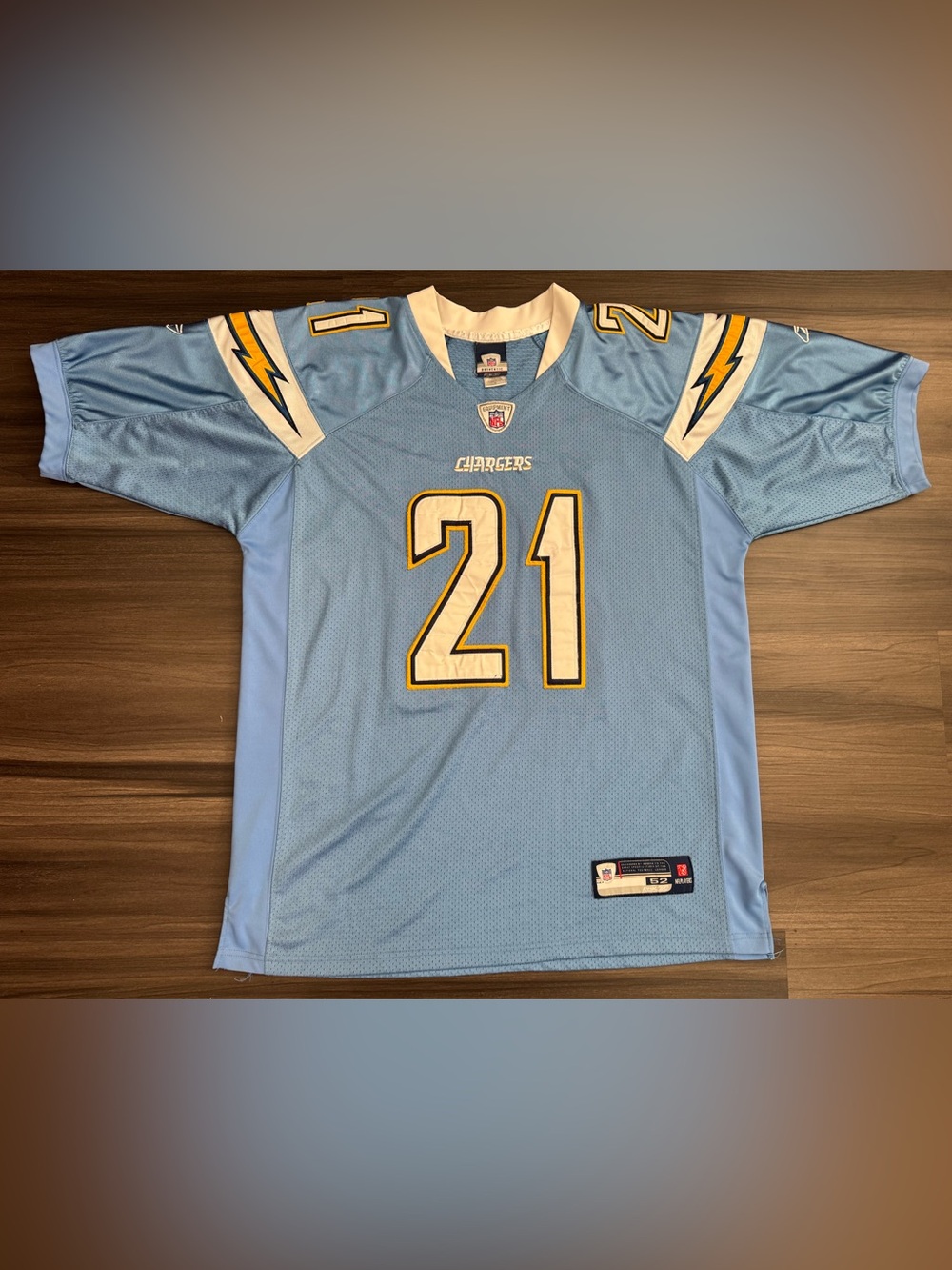 Reebok Chargers Jersey LaDainian Tomlinson #21 NFL Stitched Home Jersey 52 XL